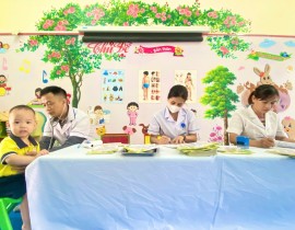 Phối hợp với Trạm Y Tế phường Điện Biên Phủ khám sức khỏe cho trẻ năm học 2025-2026